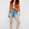 Going Out Jackets Sleeveless Cropped Tinsel Jacket