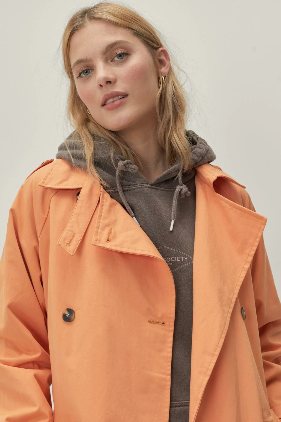 Duster + Trench Coats Tab Detail Twill Trench Coat - Image 7