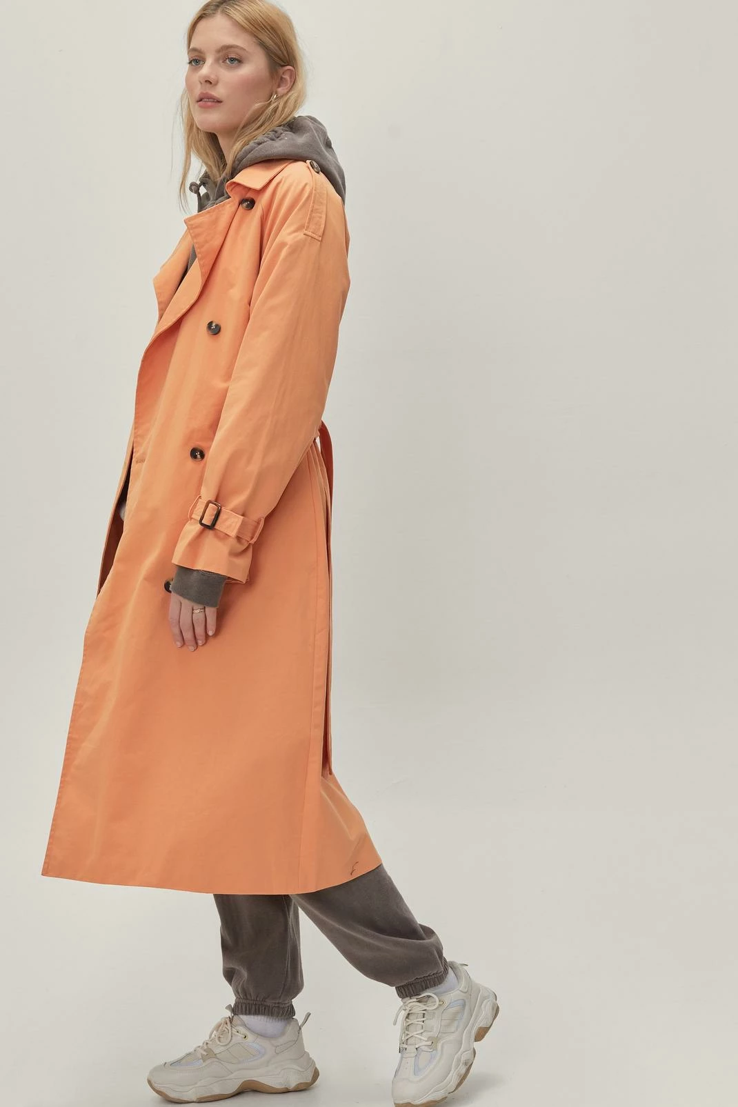 Duster + Trench Coats Tab Detail Twill Trench Coat - Image 8