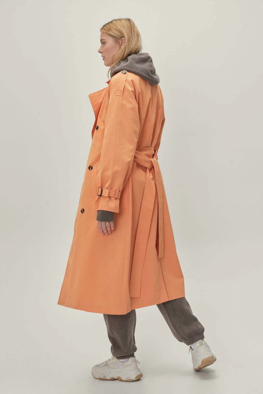 Duster + Trench Coats Tab Detail Twill Trench Coat - Image 9