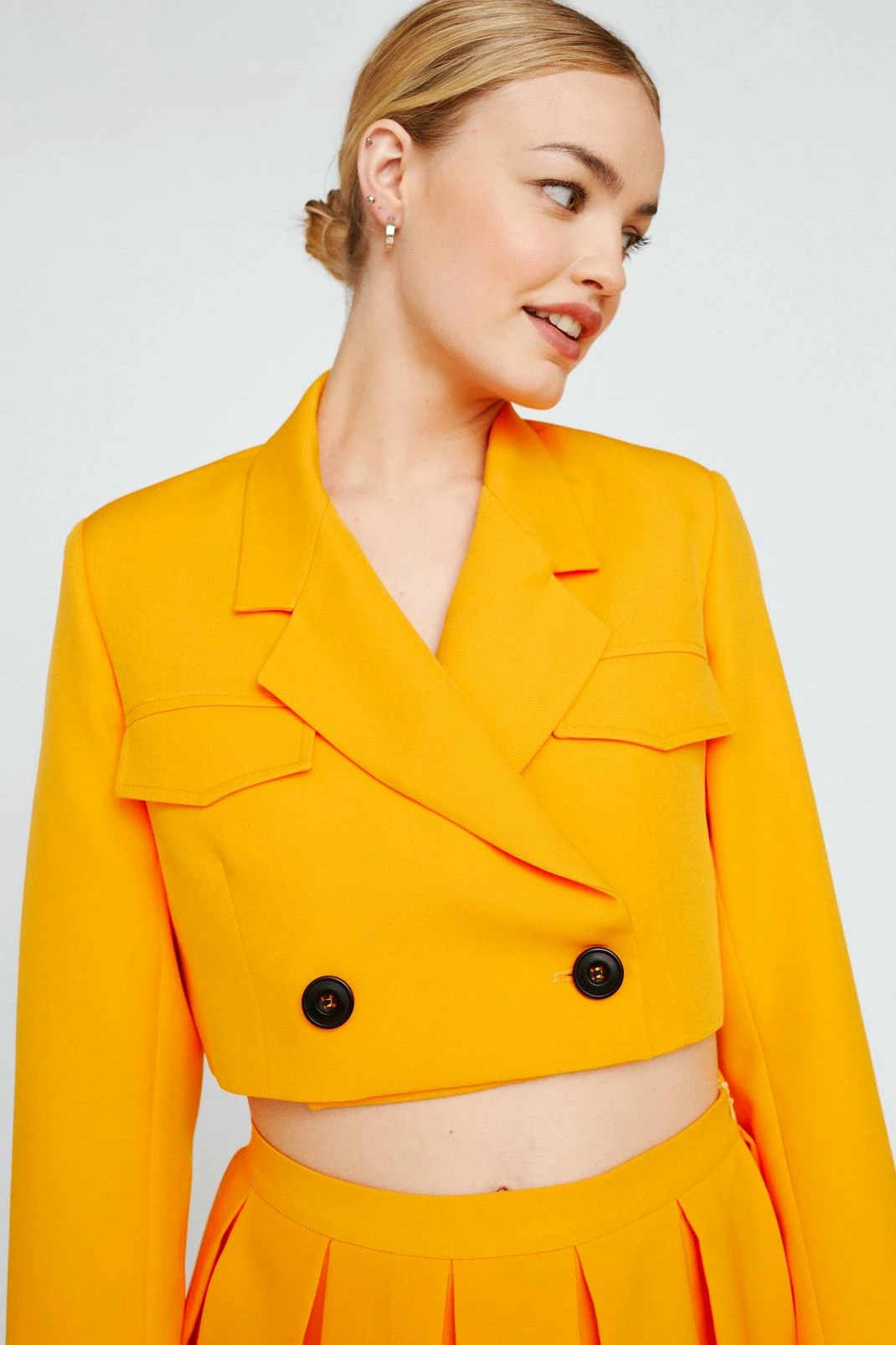 Coats Tailored Cropped Double Breasted Blazer - Image 8