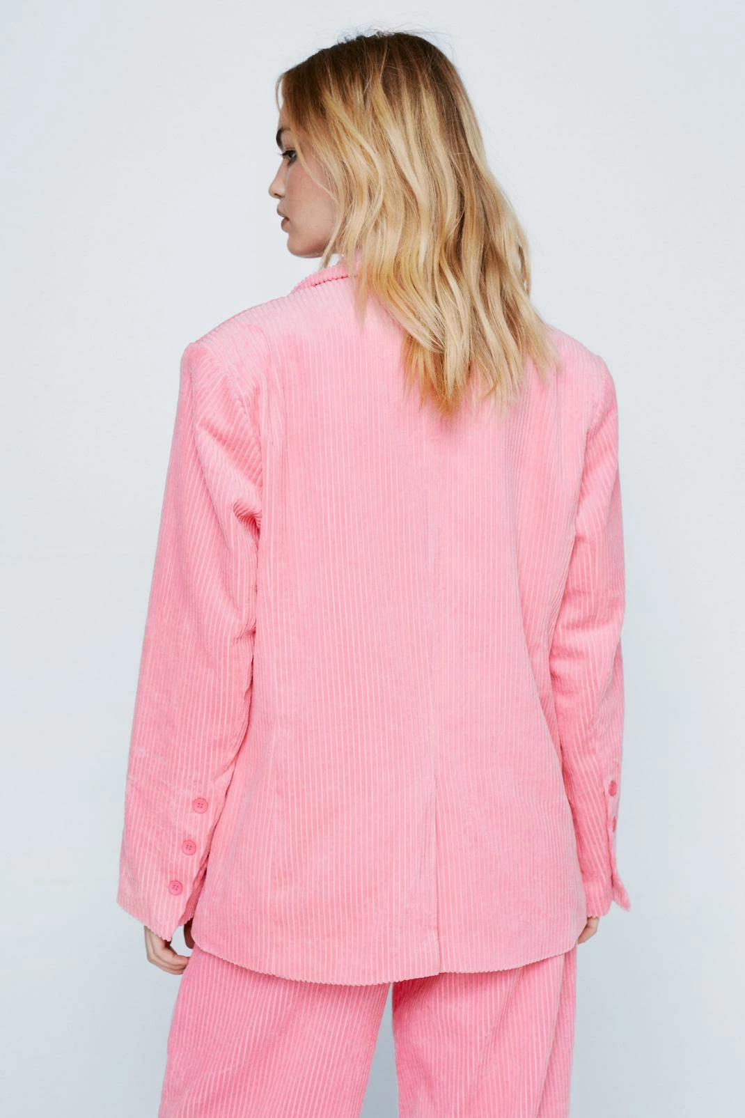 Two Piece Sets Cord Tailored Oversized Blazer - Image 3