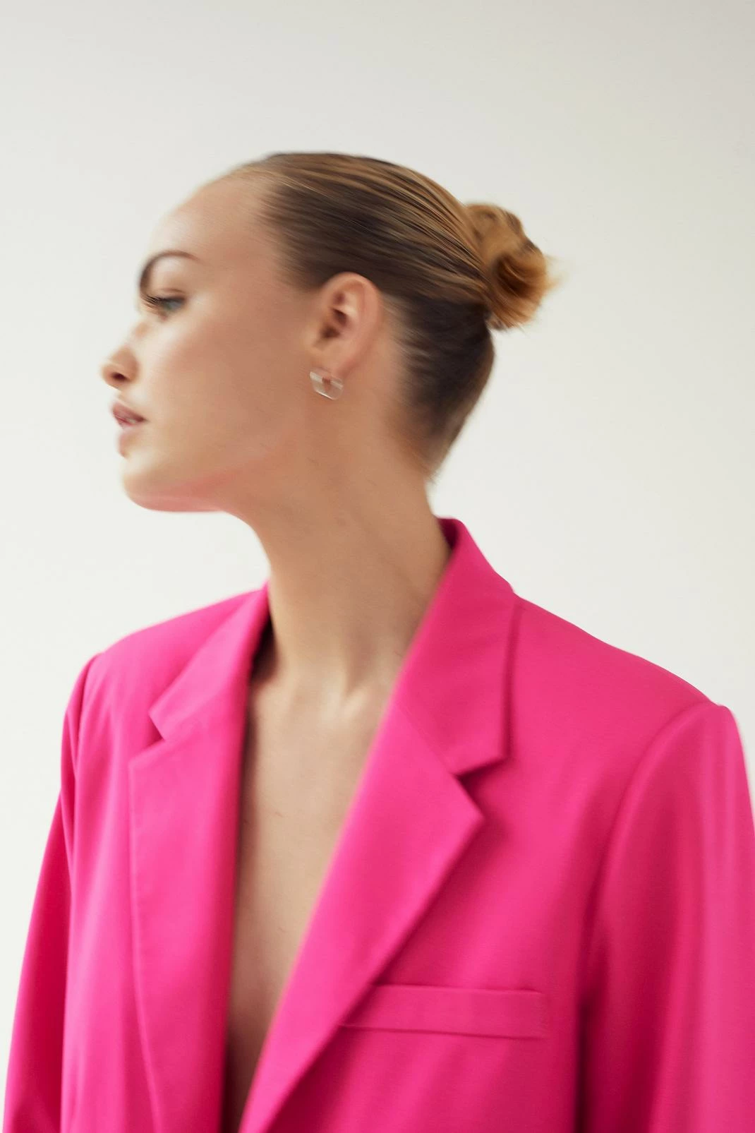 Two Piece Sets Oversized Twill Single Breasted Blazer - Image 2