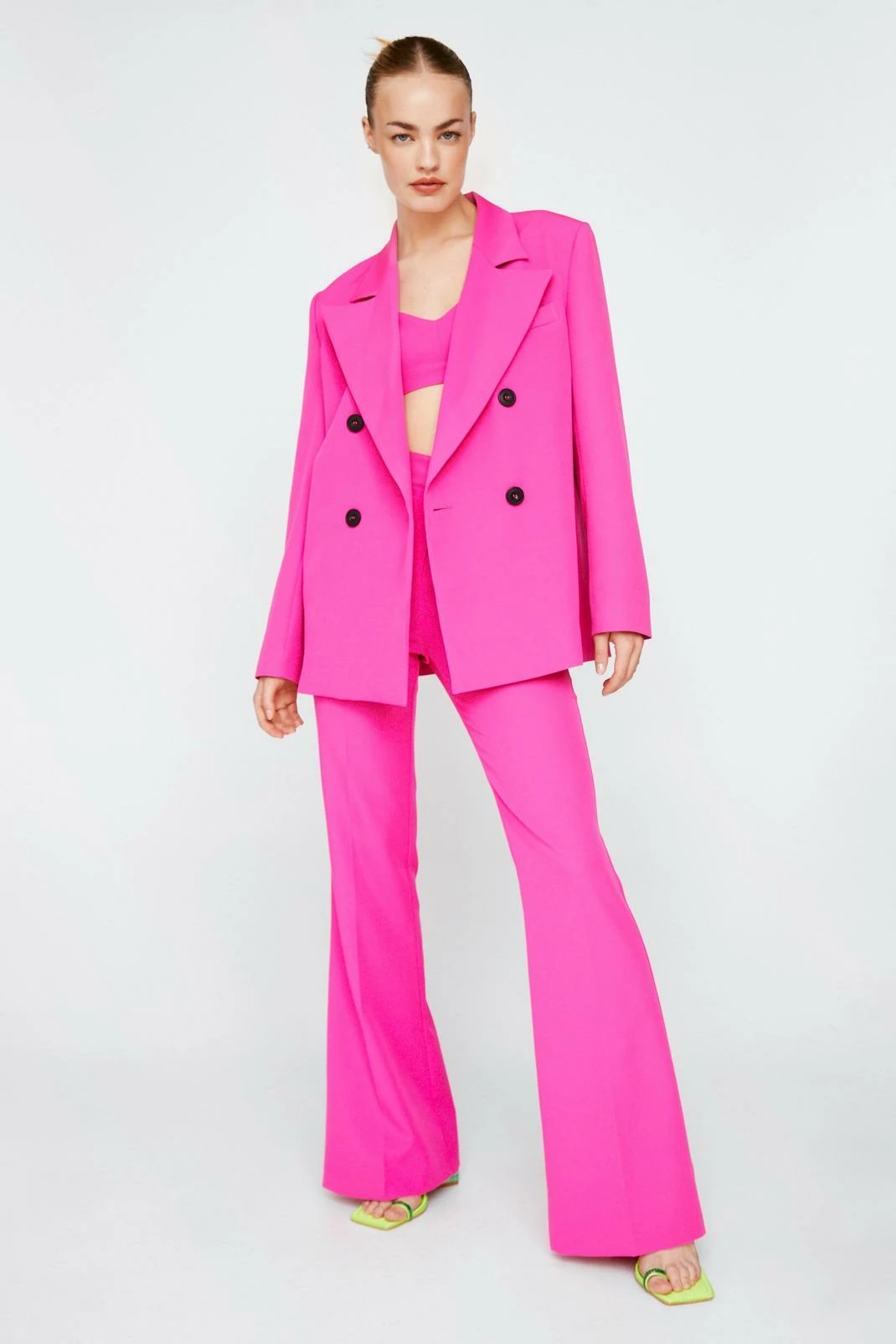 Two Piece Sets Tailored Double Breasted Blazer - Image 2