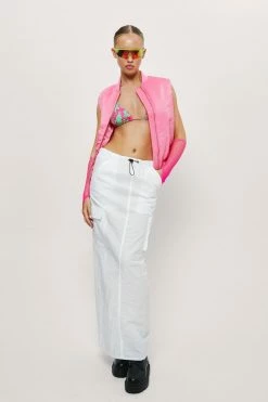 Puffer Vests Zip Through Sleeveless Bomber Vest Jacket