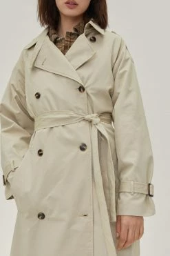 Duster + Trench Coats Tab Detail Twill Trench Coat