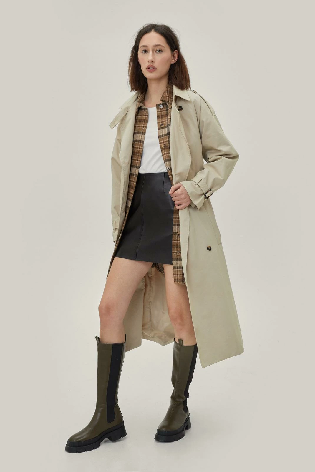 Duster + Trench Coats Tab Detail Twill Trench Coat - Image 2
