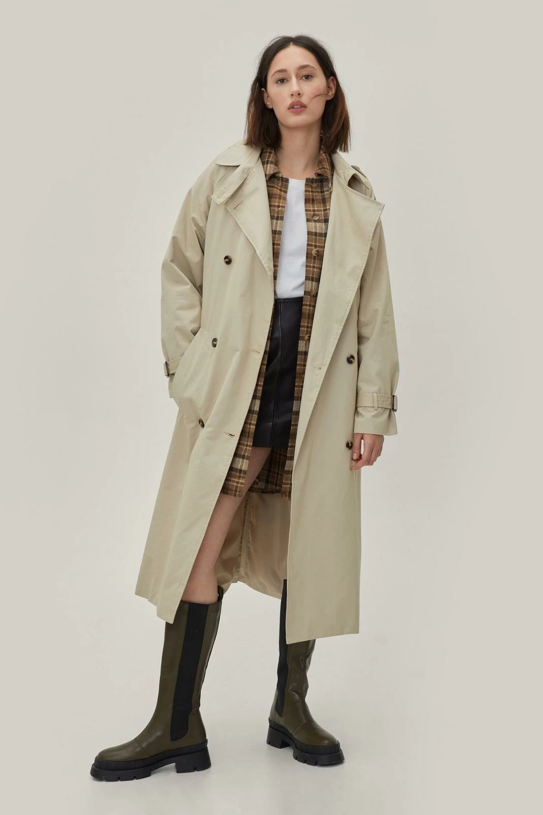 Duster + Trench Coats Tab Detail Twill Trench Coat - Image 10