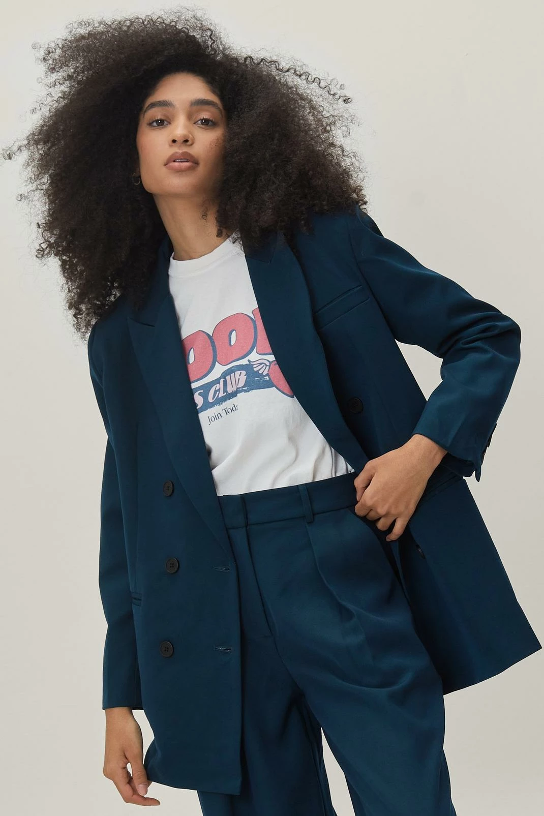 Smart Jackets Oversized Double Breasted Tailored Jacket - Image 5