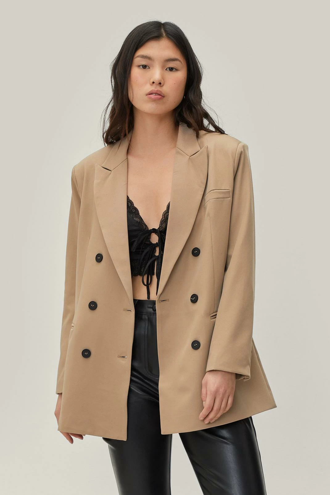 Smart Jackets Oversized Double Breasted Tailored Jacket - Image 8