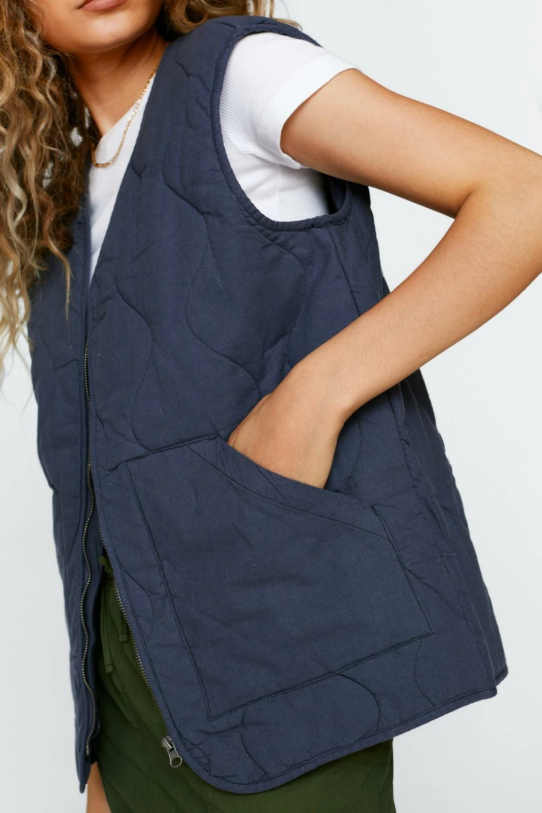 Puffer Jackets Quilted Cotton Vest Jacket - Image 4