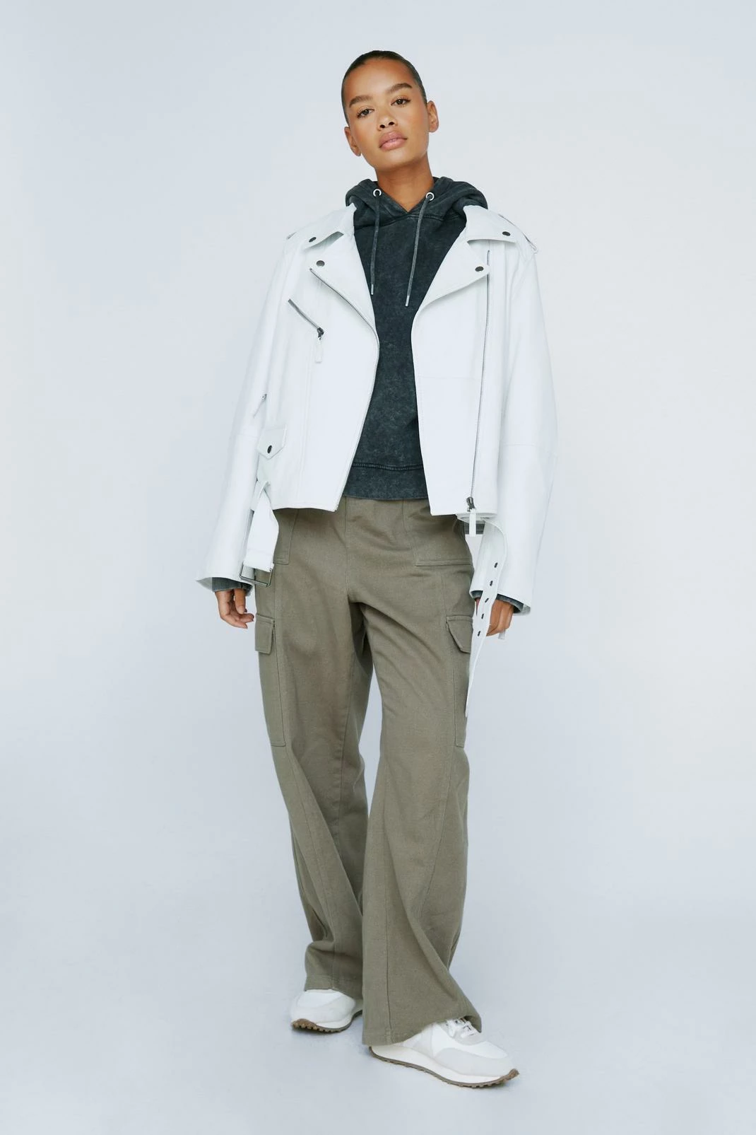 Real Leather Jackets Plus Size Real Leather Oversized Biker Jacket - Image 4