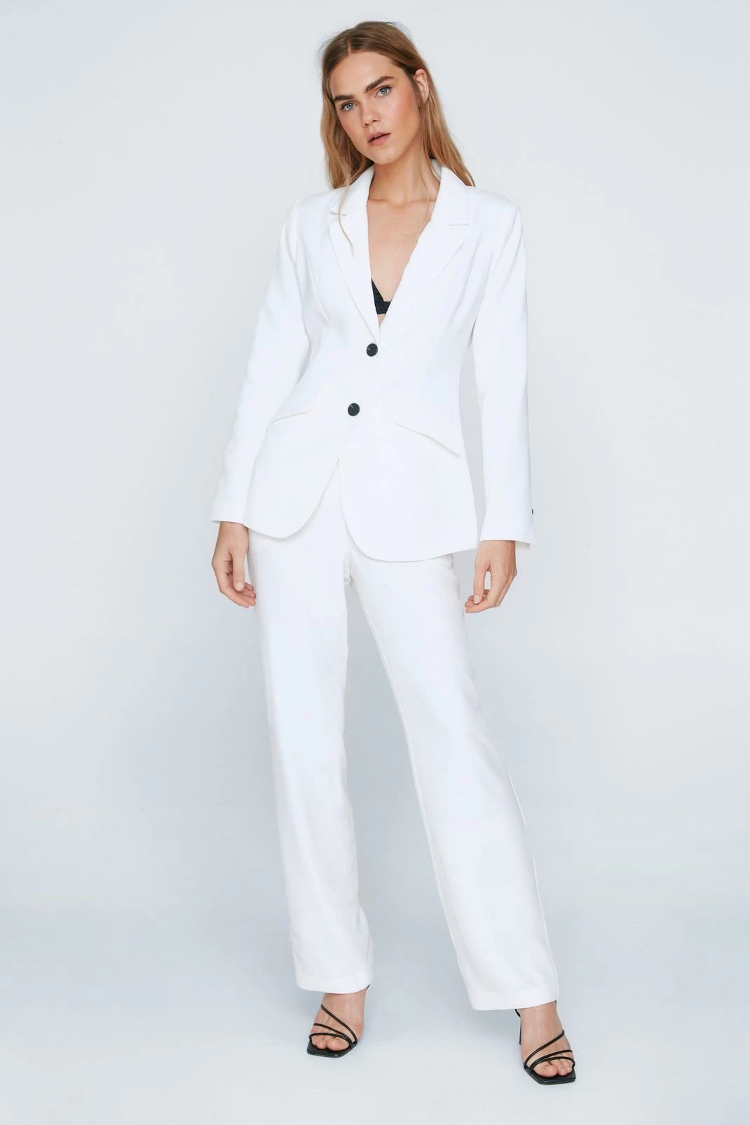 Two Piece Sets Premium Cinched Waist Single Breasted Blazer