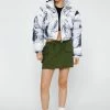 Cropped Jackets Renaissance Print Cropped Puffer Jacket