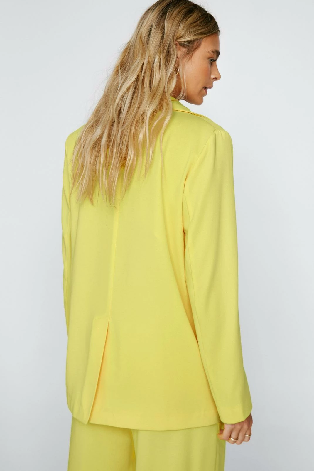 Two Piece Sets Satin Tailored Single Breasted Blazer - Image 9